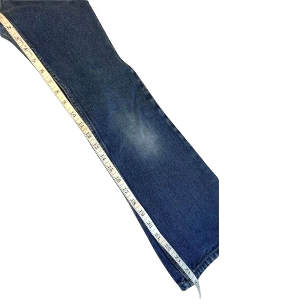Vintage Y2K Girls Flare Jeans Size 10 Slim Blue Denim High Rise Retro Bootcut - Picture 7 of 15